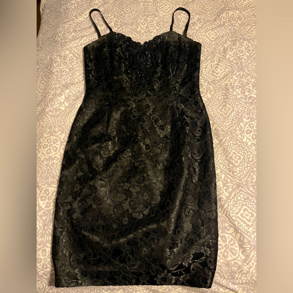 Nu-Mode Black Bodycon Dress Size 7/8